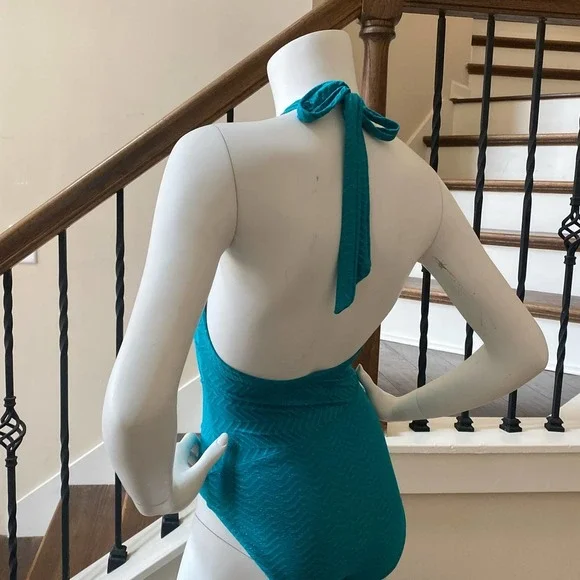 NWT TRINA TURK Empire Halter One Piece Swimsuit, L0544 - Picture 5 of 12